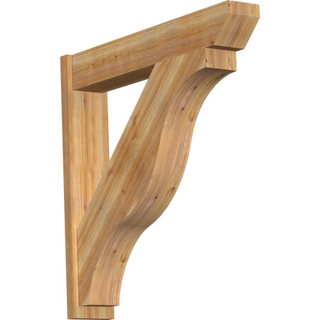 Ekena Millwork Funston Slat Rough Sawn Outlooker, Western Red Cedar, 8"W x 44"D x 44"H OUT08X44X44FST06RWR